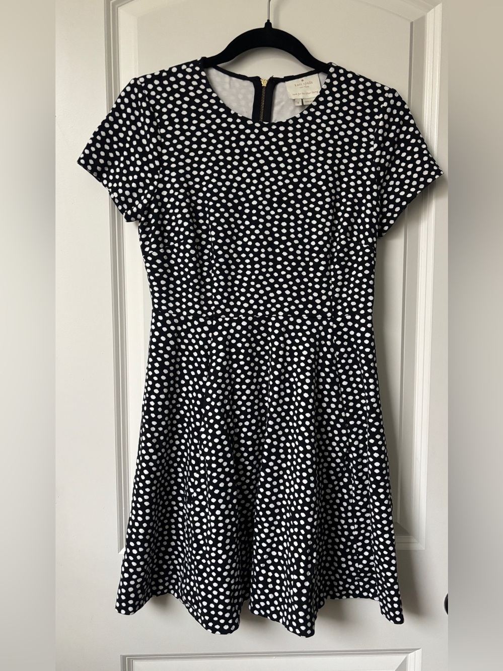 kate spade Black and White Polka Dot Fit & Flare Dress